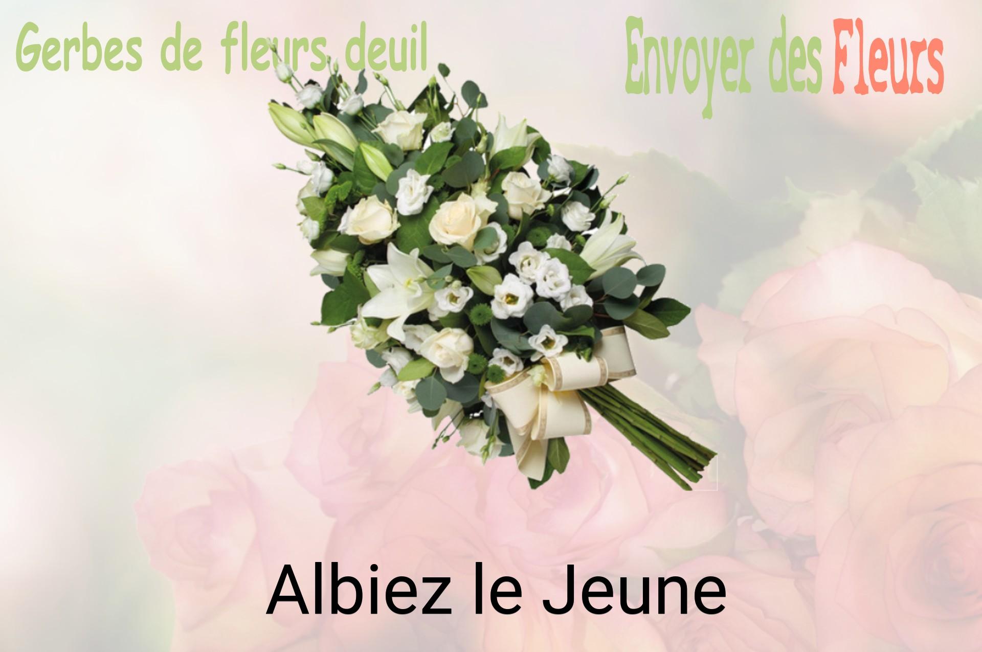 Gerbe de fleurs de deuil livrée à Albiez-le-Jeune